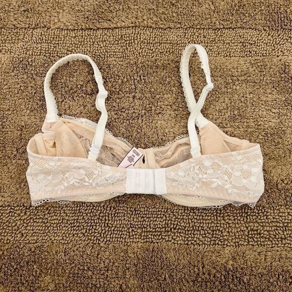 Victoria’s Secret Bra Lace White Tan Size 34D - Picture 4 of 8